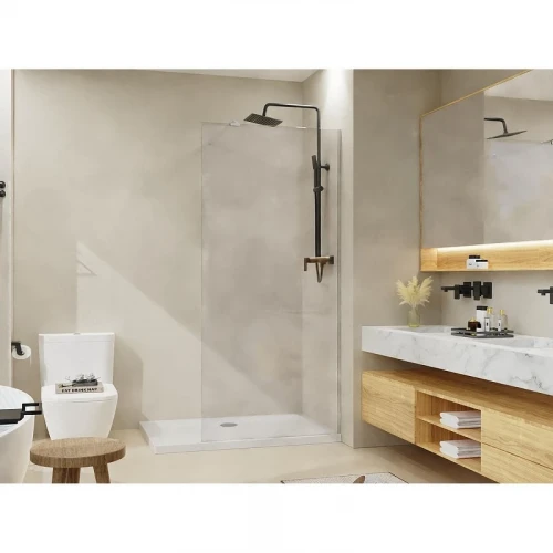 Душевая перегородка Azario Walk-In 120 AZ-251-120-CH-CL профиль Хром стекло прозрачное