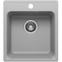 Кухонная мойка Reflection Quadra 43 RF0243GR Серая искусственный камень (литьевой мрамор) встраиваемый