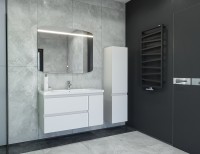Шкаф пенал Caprigo Forte 35 R 36150R-SF027 подвесной Белый матовый МДФ / ЛДСП