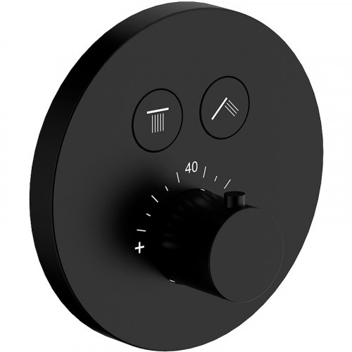 Душевая система AQUAme AQM8403MB с термостатом Черная матовая латунь встраиваемый