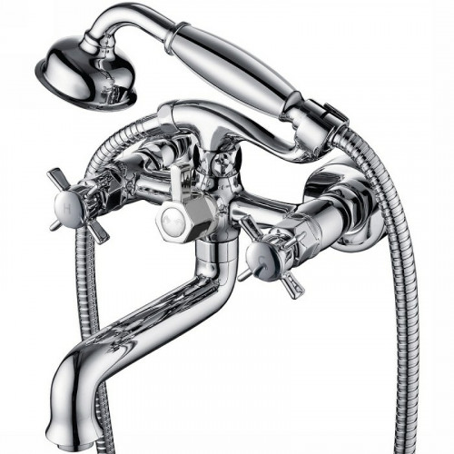 Смеситель для ванны Kaiser Cross 41022 Хром латунь на стену