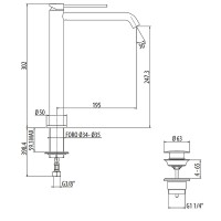 Смеситель для раковины Gattoni Circle Two 9148/91C0 Хром латунь