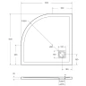 Душевой поддон из искусственного камня BelBagno Uno 90x90 TRAY-MR-UNO-R-90-550-35-NERO Черный