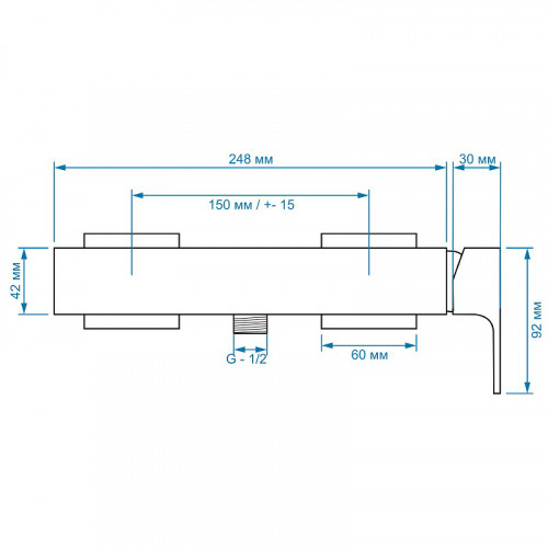 Смеситель для душа Paini Grazia 21PZ511 Черный матовый