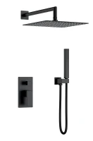 Душевая система Boheme Qubic 474-3-B цвет Черный матовый