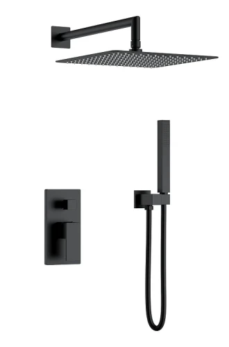 Душевая система Boheme Qubic 474-3-B цвет Черный матовый