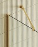 Душевая перегородка Maybah Glass MGD-706-3ш 690x1950 в широком профиле Золото стекло сатиновое