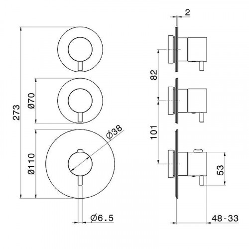 Смеситель для душа Newform X-Steel 316 69859EX.50.050 с термостатом цвет Inox