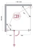 Душевой уголок BelBagno Kraft 120х80 KRAFT-AH-12-120/80-C-Cr-L профиль Хром стекло прозрачное