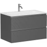 Тумба под раковину Sancos Folk 80 FL80GS подвесная Grey soft МДФ / ЛДСП