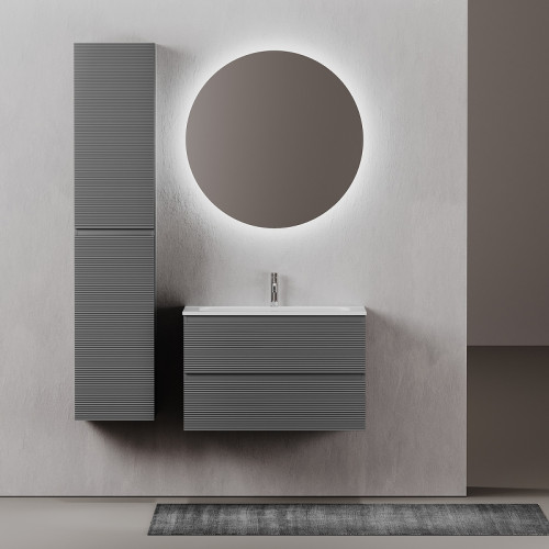 Тумба под раковину Sancos Folk 80 FL80GS подвесная Grey soft МДФ / ЛДСП