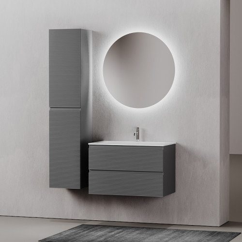 Тумба под раковину Sancos Folk 80 FL80GS подвесная Grey soft МДФ / ЛДСП