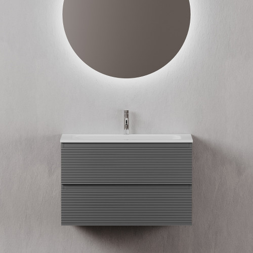 Тумба под раковину Sancos Folk 80 FL80GS подвесная Grey soft МДФ / ЛДСП