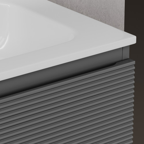 Тумба под раковину Sancos Folk 80 FL80GS подвесная Grey soft МДФ / ЛДСП