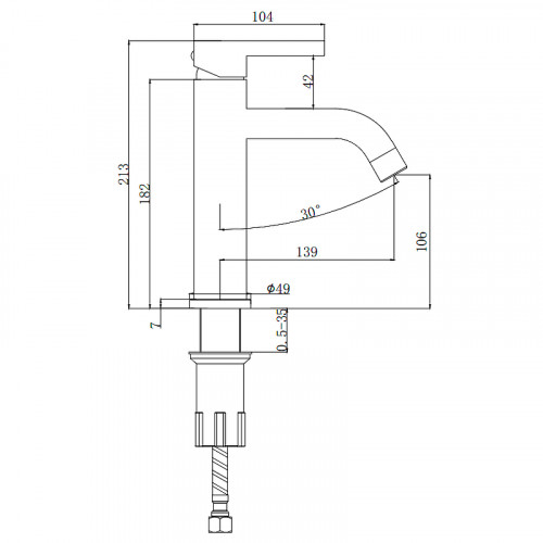 Смеситель для раковины Splenka S221.10.05 Сатин