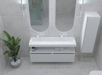 Раковина Boheme Armadi Art Flat 140 859-140 Белая искусственный камень (литьевой мрамор) подвесная
