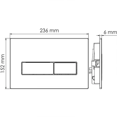 Инсталляция WasserKRAFT Aller 10TLT.010.ME.WM03 для унитаза с Белой матовой клавишей смыва нержавеющая сталь