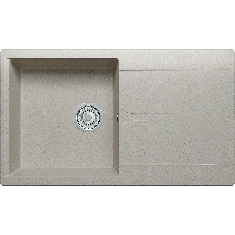 Кухонная мойка Polygran Gals-860 №14 407992 Серая искусственный камень (литьевой мрамор) встраиваемый