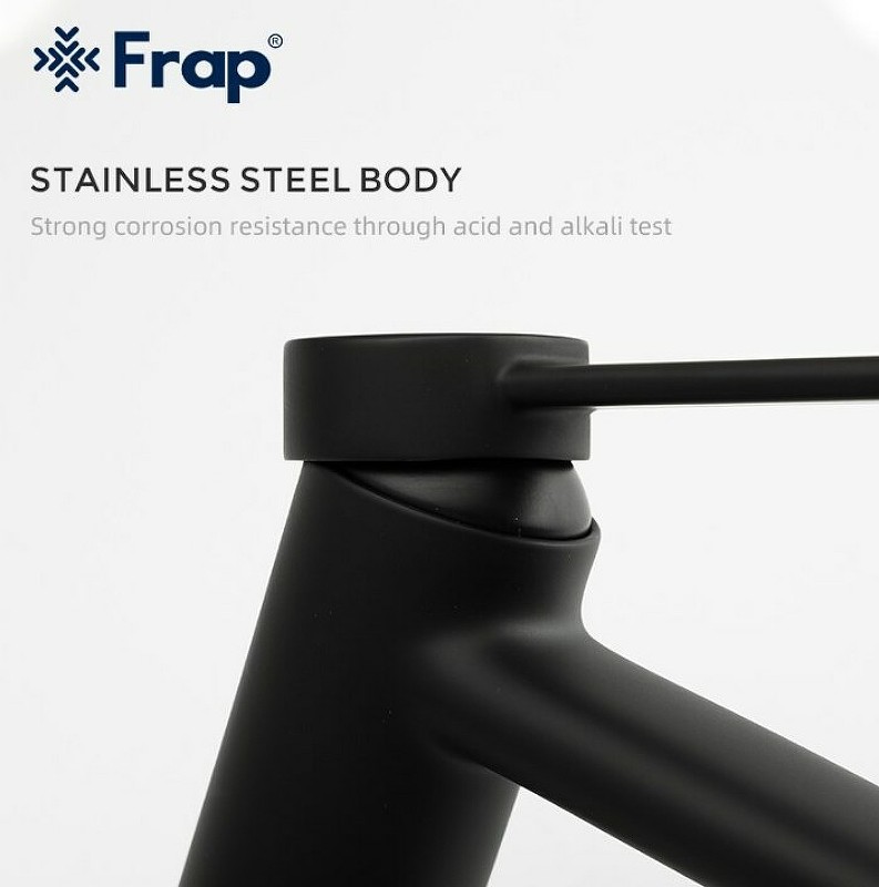 Смеситель для раковины Frap H67-6 F1067-6 Черный матовый латунь