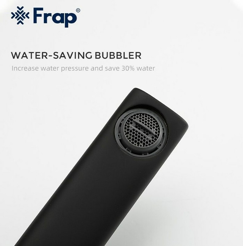 Смеситель для раковины Frap H67-6 F1067-6 Черный матовый латунь