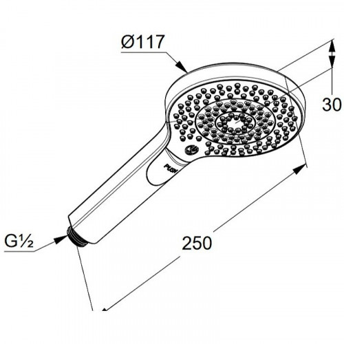 Ручной душ Kludi Dive 6983005-00 Хром