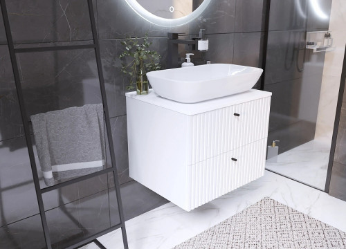 Тумба под раковину 1MarKa Desire 90П Ц0000026595 подвесная цвет Монолит айсберг Эмаль белая