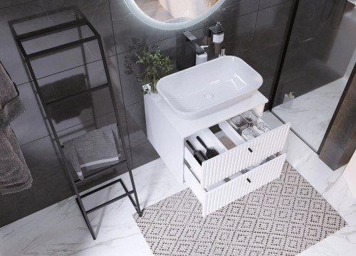 Тумба под раковину 1MarKa Desire 90П Ц0000026595 подвесная цвет Монолит айсберг Эмаль белая