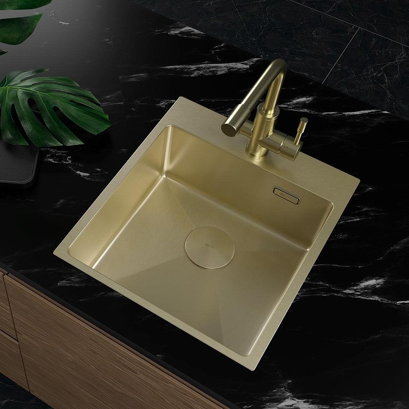 Кухонная мойка Lemark Janga 440 9938102 цвет Светлое золото