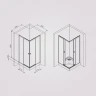 Душевой уголок AM.PM X-Joy 90х90 W94G-403-9090-BT1K профиль Черный матовый стекло прозрачное