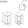 Душевой уголок AM.PM X-Joy 90х90 W94G-403-9090-BT1K профиль Черный матовый стекло прозрачное