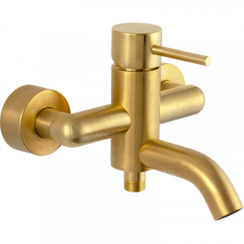 Смеситель для ванны Remer X-Style X05BG Золото брашированное латунь на стену