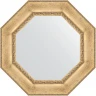 Зеркало Evoform Octagon 73х73 BY 3671 в багетной раме - Состаренное серебро с орнаментом 120 мм стекло