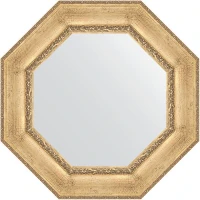 Зеркало Evoform Octagon 73х73 BY 3671 в багетной раме - Состаренное серебро с орнаментом 120 мм стекло