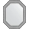 Зеркало Evoform Polygon 76х61 BY 7290 в багетной раме - Серебряная кольчуга 88 мм