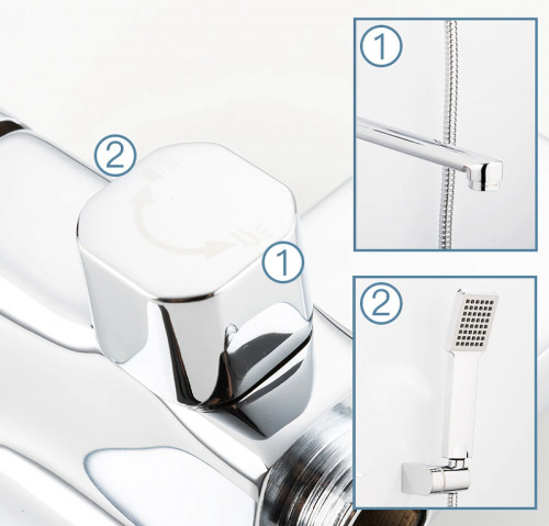 Смеситель для ванны Frap H46 F2246 универсальный Хром латунь на стену