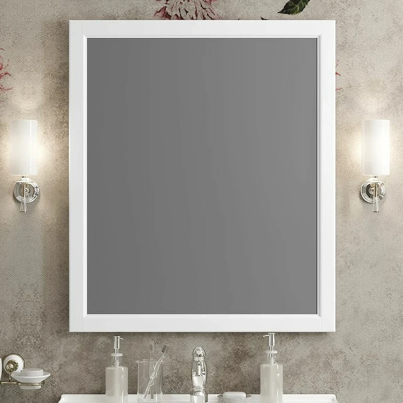 Зеркало Opadiris Омега 75 00-00007362 Белое матовое МДФ / ЛДСП, массив дерева, стекло