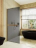 Душевая перегородка Maybah Glass MGD-730-3ш 790x1950 в широком профиле Золото стекло графитовое матовое