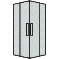 Душевой уголок Grossman Cosmo 80х80 300.K33.02.8080.21.02 профиль Черный матовый стекло шиншилла