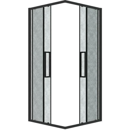 Душевой уголок Grossman Cosmo 80х80 300.K33.02.8080.21.02 профиль Черный матовый стекло шиншилла
