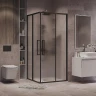 Душевой уголок Grossman Cosmo 80х80 300.K33.02.8080.21.02 профиль Черный матовый стекло шиншилла