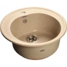 Кухонная мойка GranFest Rondo GF-R510 Песочная искусственный камень (литьевой мрамор) встраиваемый