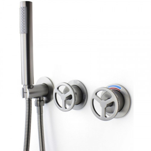 Душевая система Bronze de Luxe Liberty 5011GG-P Графит латунь встраиваемый