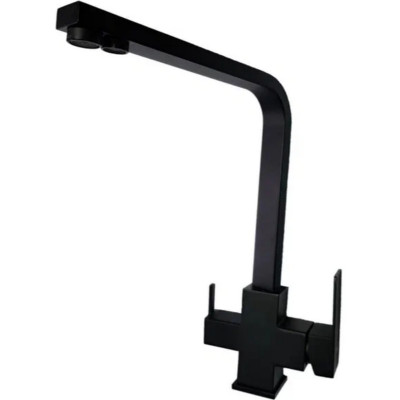 Смеситель для кухни Frap H802-6 F43802-6 Черный матовый нержавеющая сталь