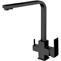 Смеситель для кухни Frap H802-6 F43802-6 Черный матовый нержавеющая сталь