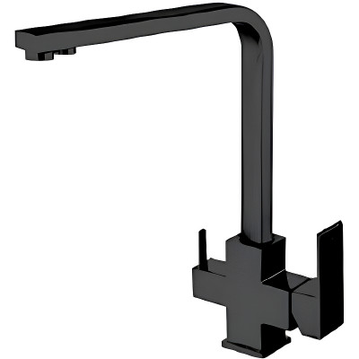 Смеситель для кухни Frap H802-6 F43802-6 Черный матовый нержавеющая сталь