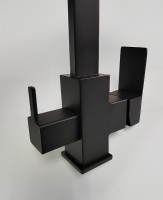 Смеситель для кухни Frap H802-6 F43802-6 Черный матовый нержавеющая сталь