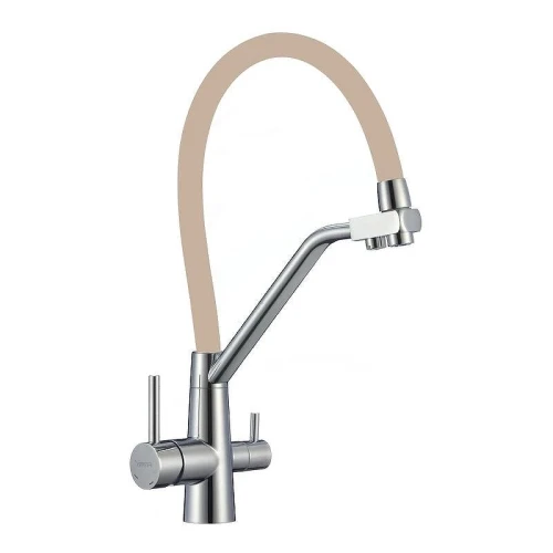 Смеситель для кухни Fmark FS0662-A12 цвет Хром Бежевый