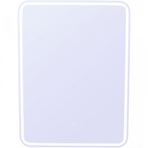 Зеркальный шкаф Style Line Каре 55 СС-00002334 с подсветкой Белый с сенсорным выключателем МДФ / ЛДСП, стекло