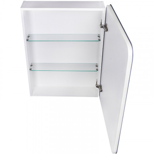 Зеркальный шкаф Style Line Каре 55 СС-00002334 с подсветкой Белый с сенсорным выключателем МДФ / ЛДСП, стекло