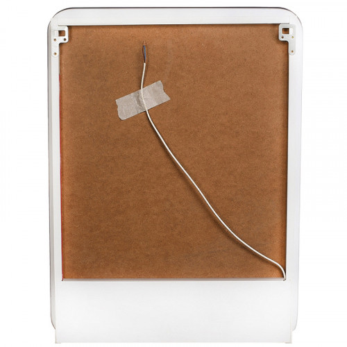 Зеркальный шкаф Style Line Каре 55 СС-00002334 с подсветкой Белый с сенсорным выключателем МДФ / ЛДСП, стекло